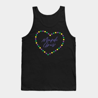 Mardi Gras Masquerade Mask Bead Parade Women Men Kids Tank Top